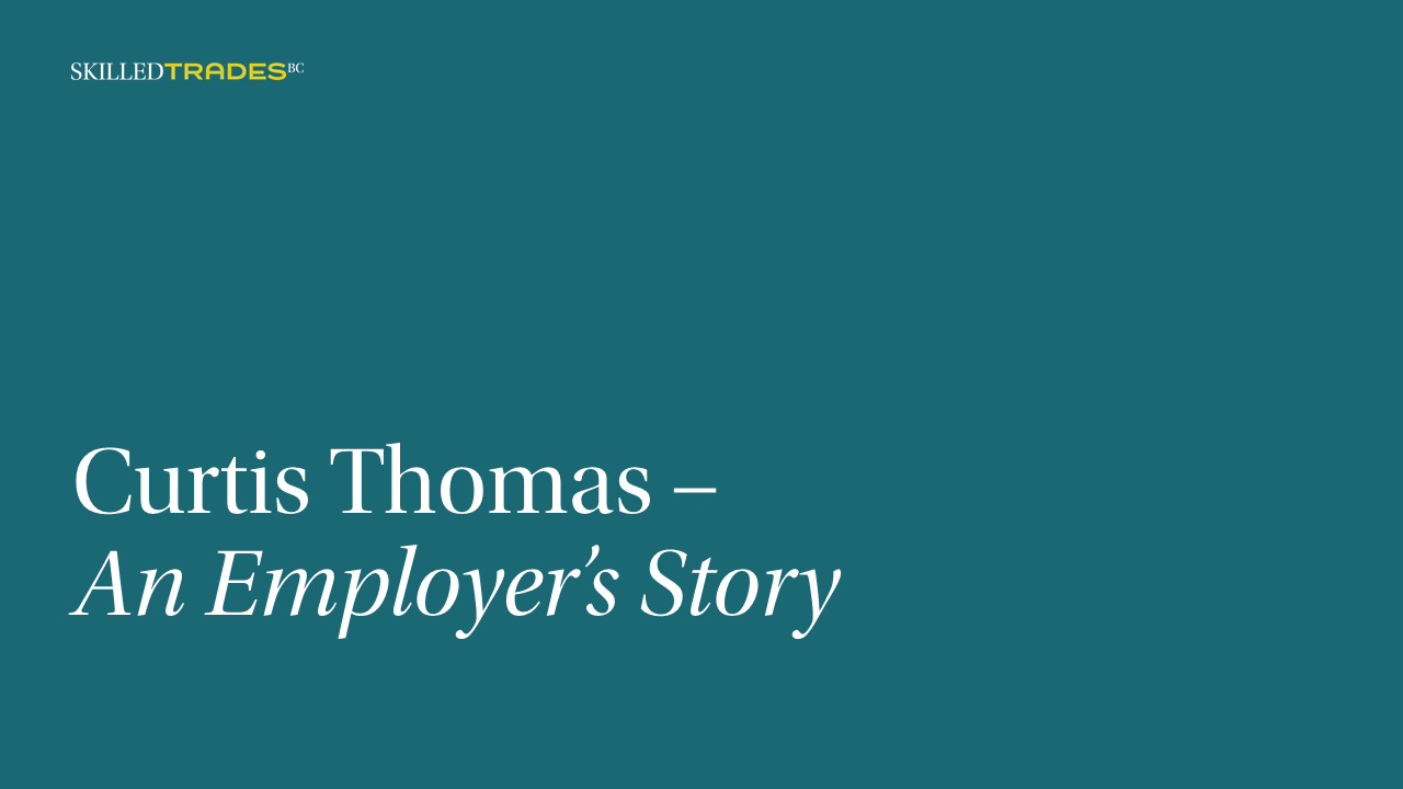 Curtis Thomas discusses his start to skilled trades