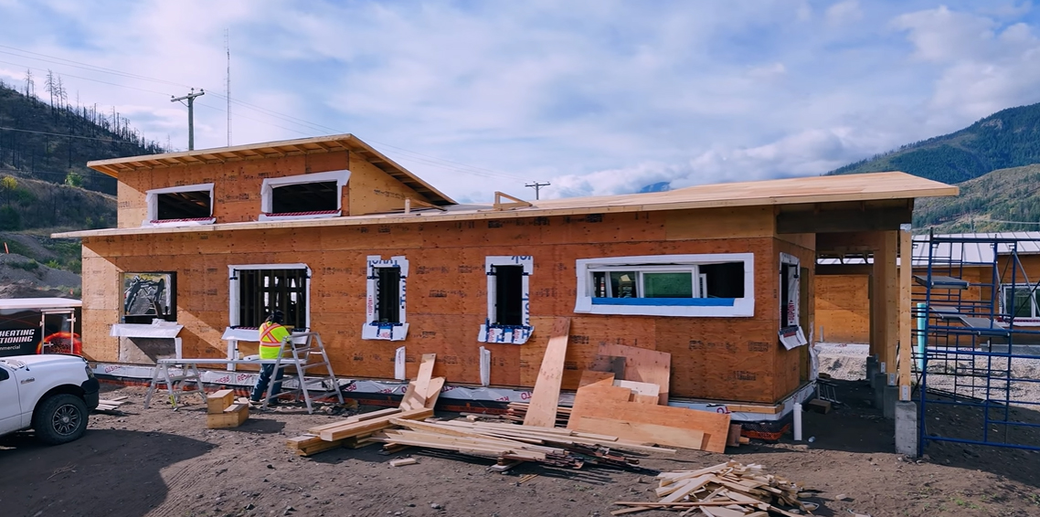 single story home under construction